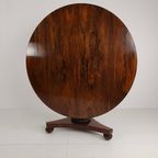Uitstekende Kwaliteit 19E-Eeuwse Willem Iv Palissander Ontbijttafel Met Kantelblad – Ca. 1820 thumbnail 9