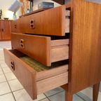 Vintage Deense Ladekast, 3 Lades, 1960's, 2 Stuks Op Voorraad thumbnail 17