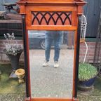 Klassieke Empire Stijl Spiegel Afm. 66 En 127cm Hoog. thumbnail 2