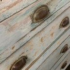 Unieke Brocante Toonbankkast – 12 Lades – Lichtblauw/wit/hout – Opgeknapt thumbnail 3