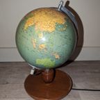 Vintage Wereldbol Lamp Uit Het Voormalige Oost Duitsland Uit 1982 thumbnail 5