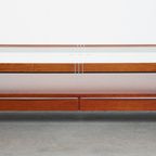 Prachtige Art Deco Salontafel Van Schuitema Uit De Decoforma Serie Met Een Glazen Blad En 4 Lades thumbnail 13