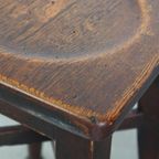 Antieke Massief Eikenhouten Engelse Kruk/ Stool Van Gaskell & Chambers Ltd thumbnail 10