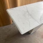 Vintage Carrara Marmeren Sidetable thumbnail 11