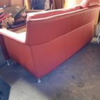 Leolux Paian Design Bank 2,5 Zits Rood Leder thumbnail 2