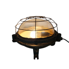 Industriële Gietijzeren Kooilamp - Muurlamp - Buitenlamp - Gal - Frankrijk - 50's thumbnail 4