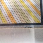 Vintage Schilderij M Van Kol Modern Ingelijst Pentekening ‘5 thumbnail 2