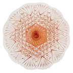 Art Deco Taartplateau Luxval Val St. Lambert Roze 1930’s thumbnail 6