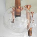 Zeldzame Plafondlamp Met 5 Glazen Bollen, Jaren 70, Ott International thumbnail 16
