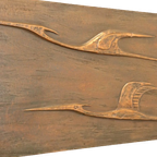 Vintage Wanddecoratie Vogels 'fly' Koper thumbnail 6