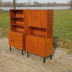 Vintage Teak Wandkast Uit Drie Delen thumbnail 10