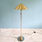 Lampe Sur Pied En Métal Chromé Et Laiton, 1970 thumbnail 2