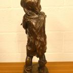 "premiere Sensation" Victorien Antoine Bastet 1883 Originele Brons. thumbnail 2