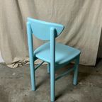 5x Vintage Grenen Keuken Stoelen, Nieuwe Gelakt, Daumiller Style thumbnail 13