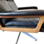 Vintage Zwart Lederen Fauteuil / Eenzit Andre Vandenbeuck thumbnail 6
