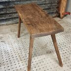 Antieke Landelijke Sidetable Bankje Eikenhout thumbnail 12