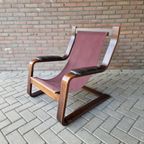 Vintage Fauteuil Slede Stoel Jaren 70 Leren Fauteuil Stoel thumbnail 4