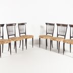 Mid-Century Italian Dining Set / Eetkamerset Of 6 Chiavari Back Chairs And Table, 1950’S thumbnail 9