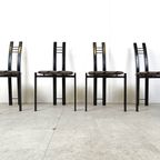 Post Modern Dining Chairs, 1980s Set Of 4 thumbnail 7