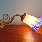 Wandlamp In Brons En Glazen Spoel, Begin 20E Eeuw thumbnail 14