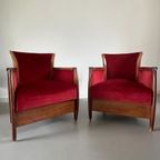 Set Art Nouveau Club Chairs. thumbnail 2