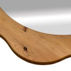 Vintage Spiegel Hout Pinewood Bloem Jaren 70 Design thumbnail 8