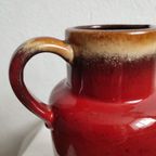 Vintage Scheuring West Germany Vaas Karaf Rood Bruin Lava 447-22 thumbnail 9