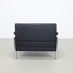 Postmoderne Fauteuil In Chroom & Leer, 1980S thumbnail 9