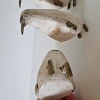 Een Set Van 4 Houten Vogels Messing Vogels Pinquin Vogels thumbnail 7