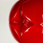 Pair Of Red Glass Artichoke Pendant Lights By Peill And Putzler thumbnail 7