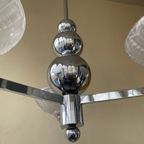 Lamp Hanglamp Art Deco 1930 Verchroomd Frans thumbnail 9