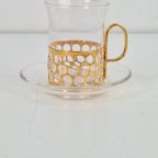 12 Glazen Gulla Skruf Thee Irish Coffee Glas Gold-Plated '60 thumbnail 9