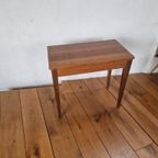 Teak Piano Kruk Bijzet Tafel Mid Century Vintage Deens. thumbnail 3