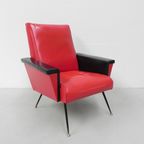 Vintage Skai Fauteuil Met Armleuningen thumbnail 2