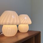 Mushroom Swirl Lampen Van Opaline Glas thumbnail 3