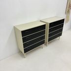 Set Of 2 Chest Of Drawers Black And White , 1970S thumbnail 8