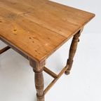 Brocante Bruinkleurige Eettafel, 1970’s thumbnail 8