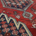 Oosters Vloerkleed/ Tapijt Met Mooi Patroon In Rode En Blauwe Tinten 197×134 Cm thumbnail 4