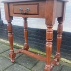 Mahonie Tafeltje Met Lade, 60 X 36 X76 Cm thumbnail 4