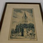 H.E. Roodenburg - Utrecht - Domtoren - (1895 - 1987) - Ets - Grafiek thumbnail 5