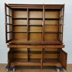 Antieke Vintage Landelijke Boekenkast Buffetkast Wandkast Vitrinekast thumbnail 4