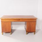 Monumental Danish Modern Executive Desk, 1950’S thumbnail 14