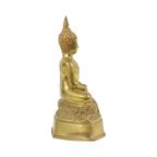 Thaise Messing Boeddha Beeld Sculptuur Zittend Dhyana Mudra thumbnail 4