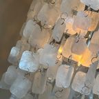 Xxxl Capiz Schelpen Hanglamp Parelmoer Opaline Lamp Chrome Frame thumbnail 15