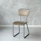 Gispen 114 Ptt Eetkamerstoelen Vintage Zwart Beige Prijs P/S thumbnail 3