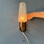 Mid Century Deense Wandkandelaar  - Scandinavische Glazen Wandlamp thumbnail 6