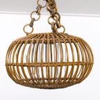 Mid Century Rotan Hanglamp, Lampenkap - Franco Albini thumbnail 3