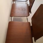 Setprijs  4 Houten Stapelstoelen Retro Stoelen Plywood Ikea Chairs thumbnail 12