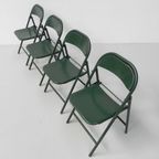 Set Van 4 Industriële Stalen Klapstoelen Du-Al Dare Inglis thumbnail 4