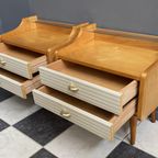 Set Of 2 1960S Nightstands With Glass Top thumbnail 5